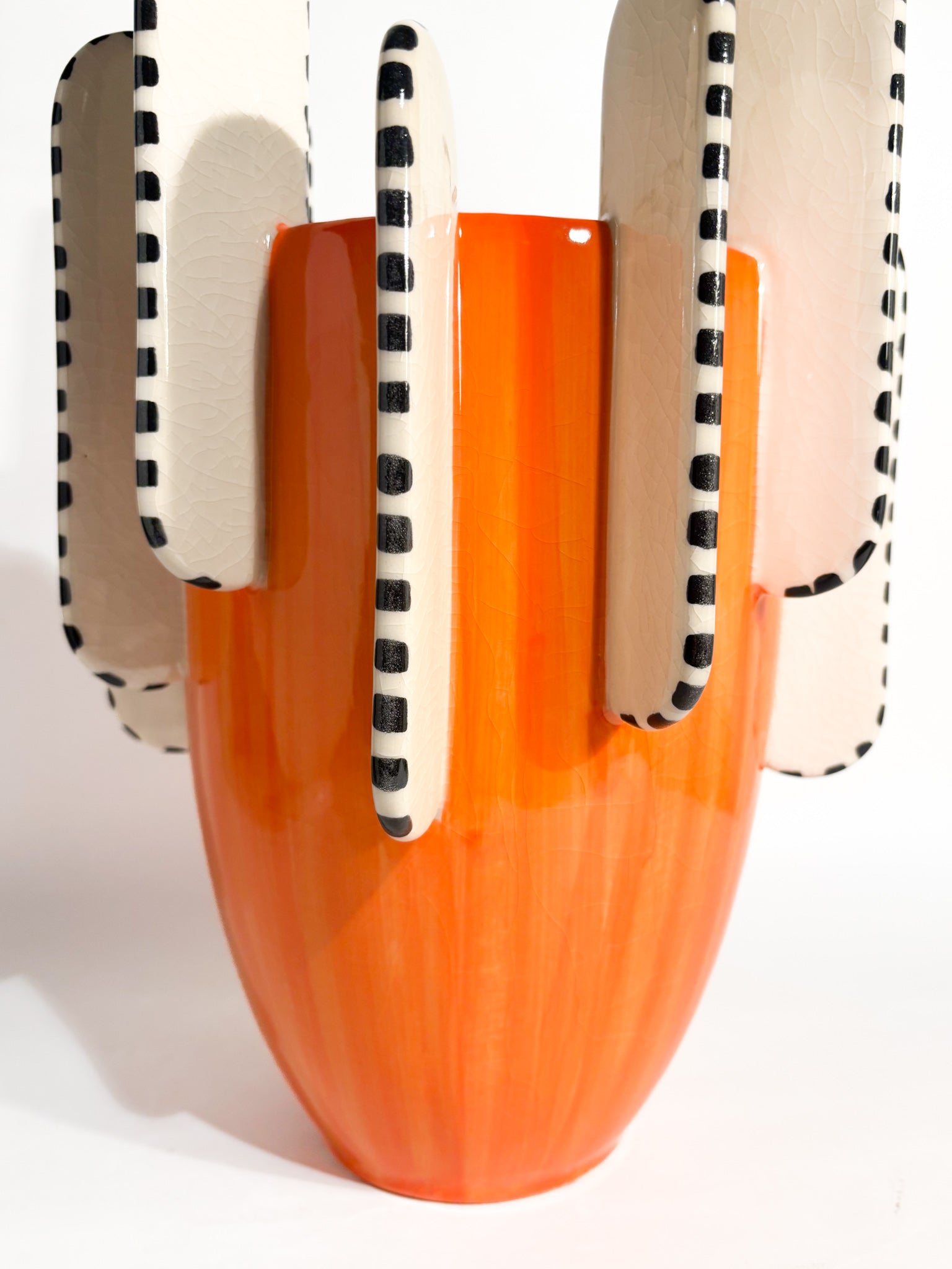 Vaso in Ceramica Veneta a Forma di Cactus