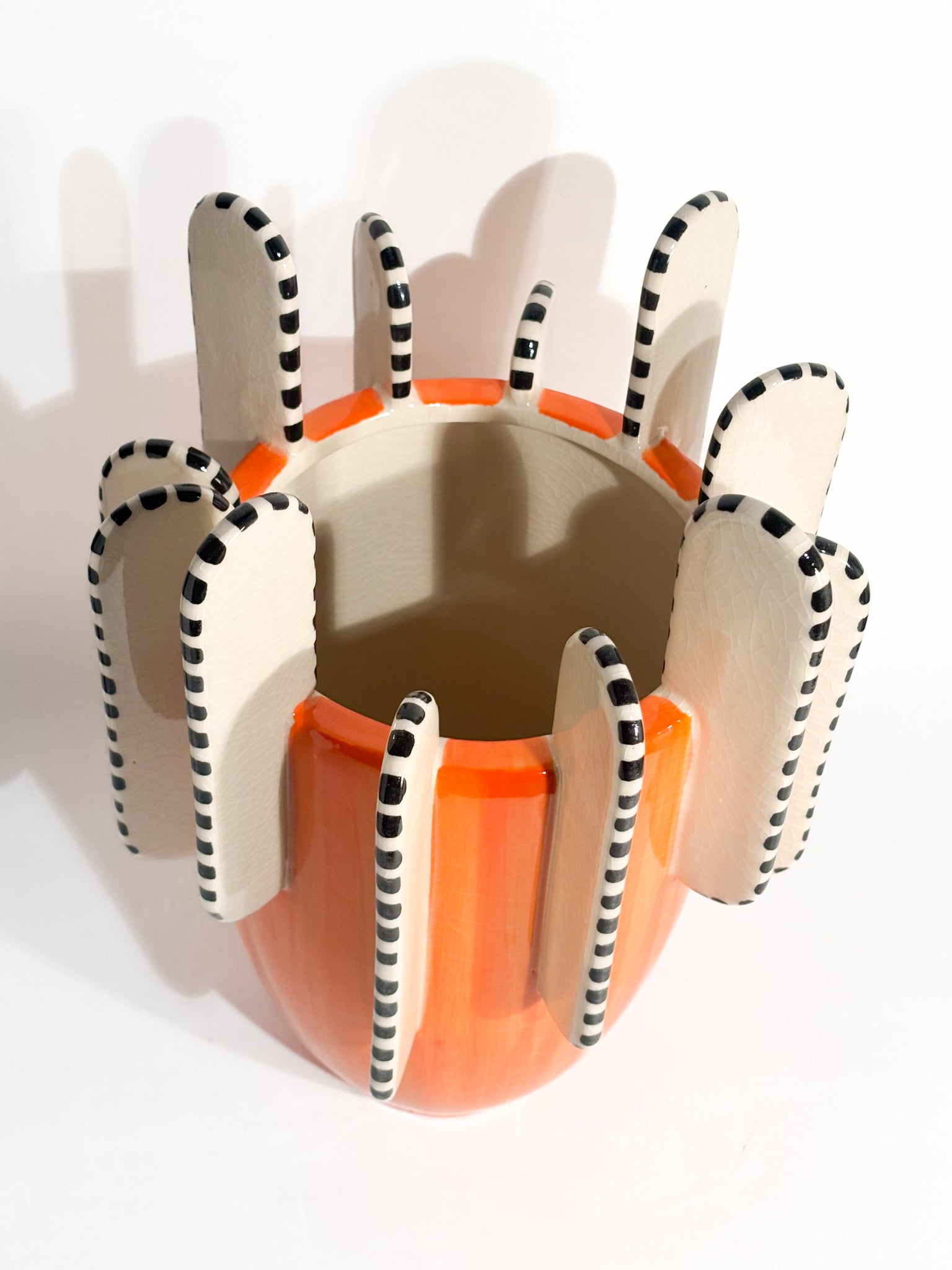 Vaso in Ceramica Veneta a Forma di Cactus