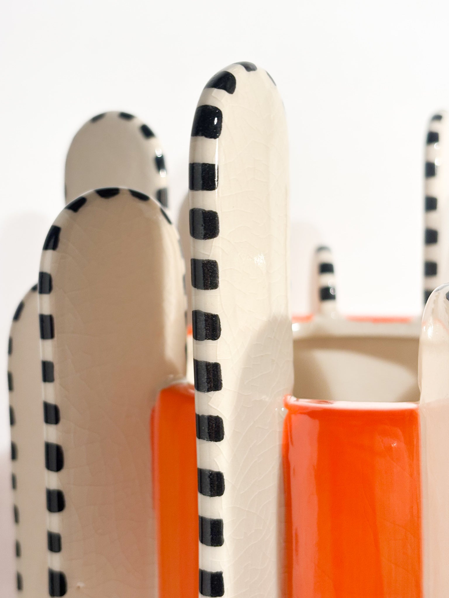 Vaso in Ceramica Veneta a Forma di Cactus