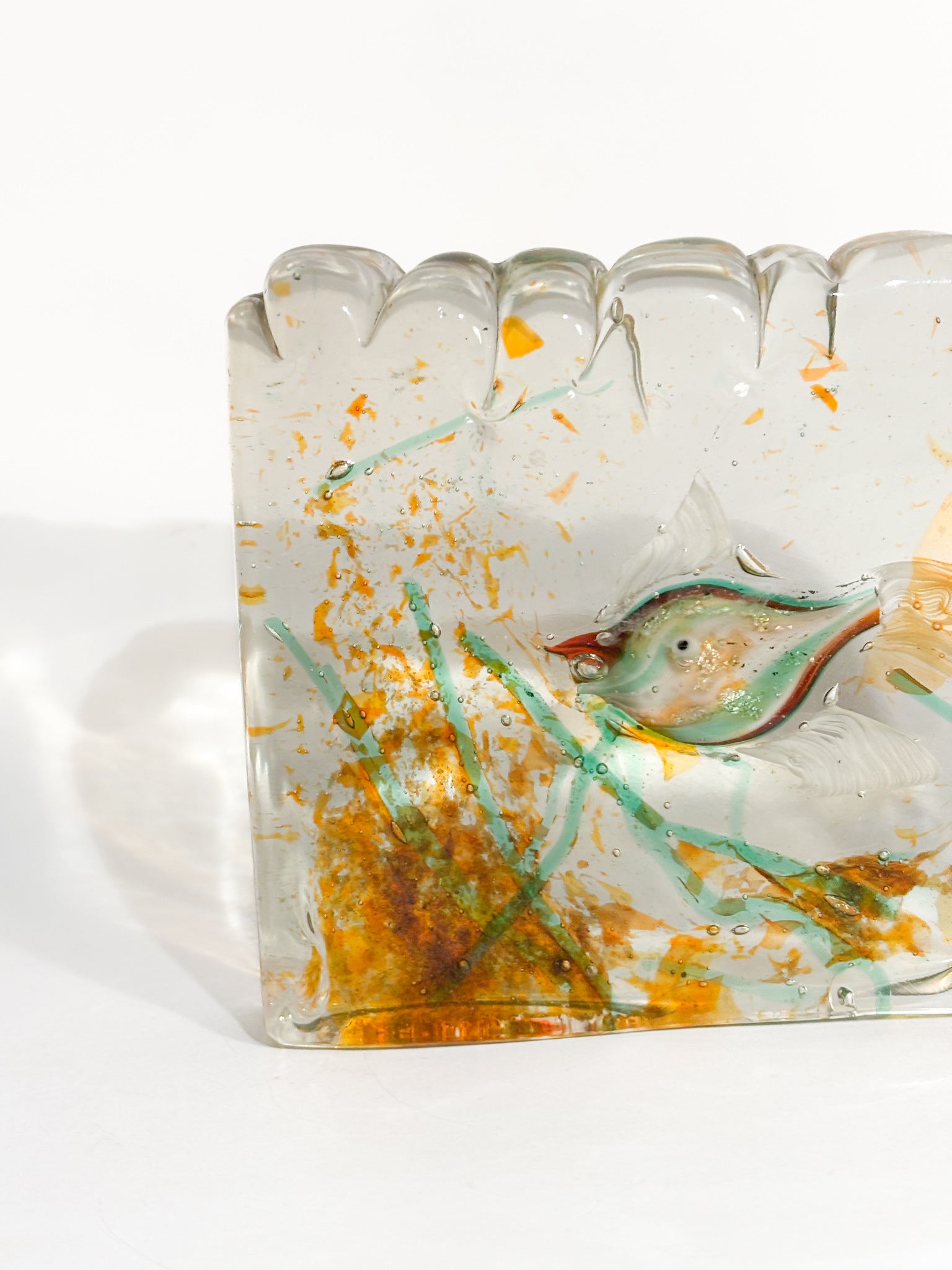 Scultura Acquario in Vetro di Murano Attribuita a Cenedese Anni 70