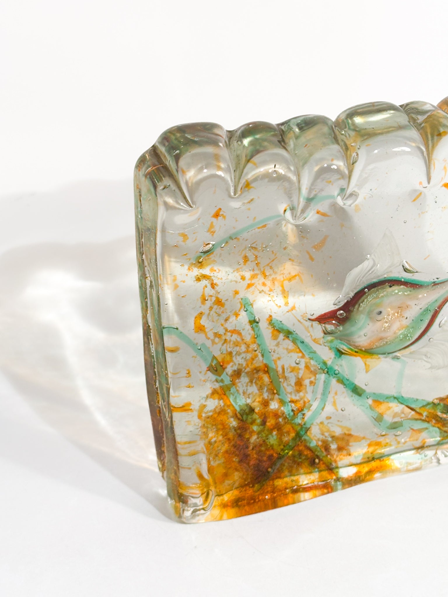 Scultura Acquario in Vetro di Murano Attribuita a Cenedese Anni 70