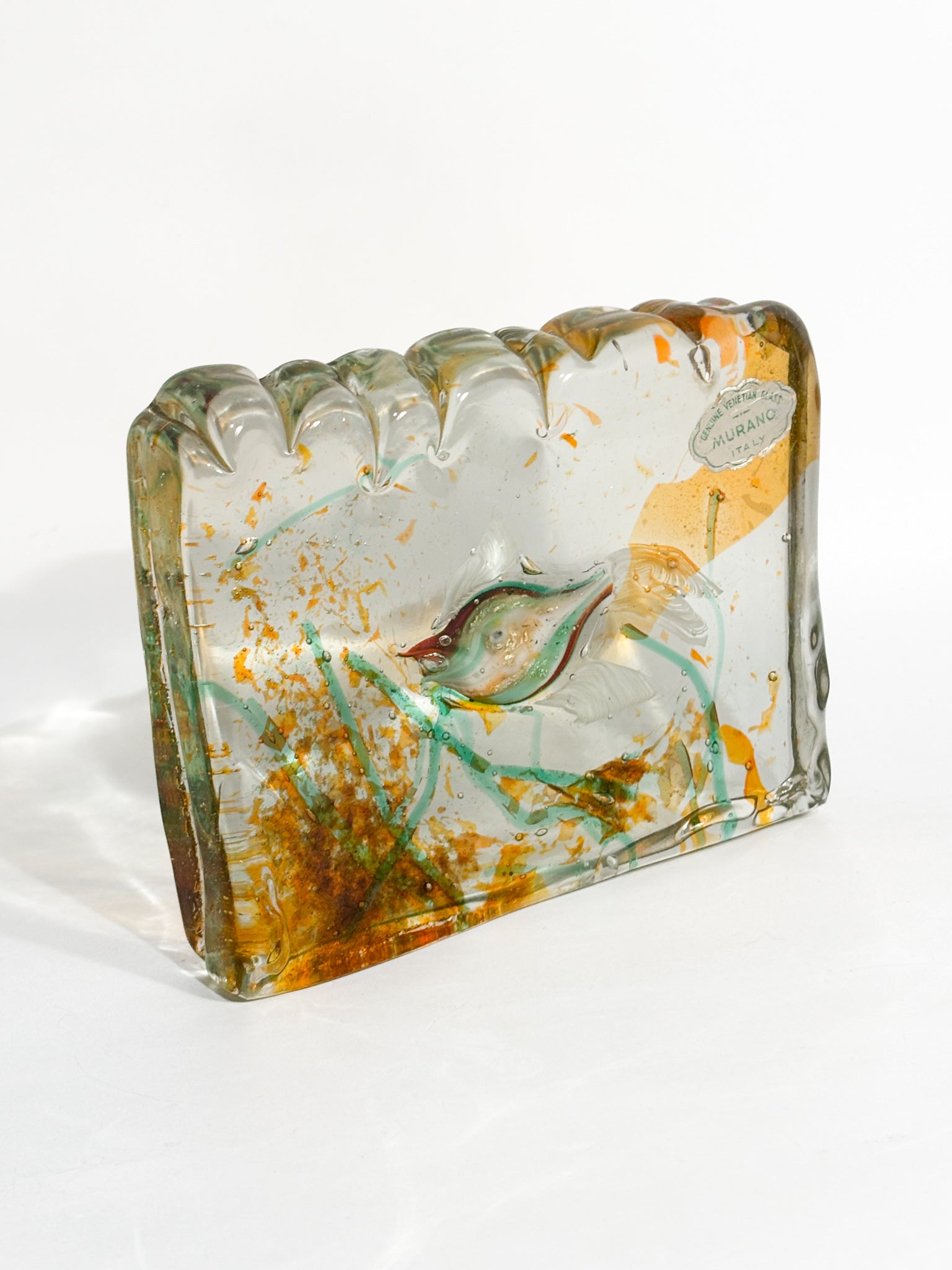 Scultura Acquario in Vetro di Murano Attribuita a Cenedese Anni 70