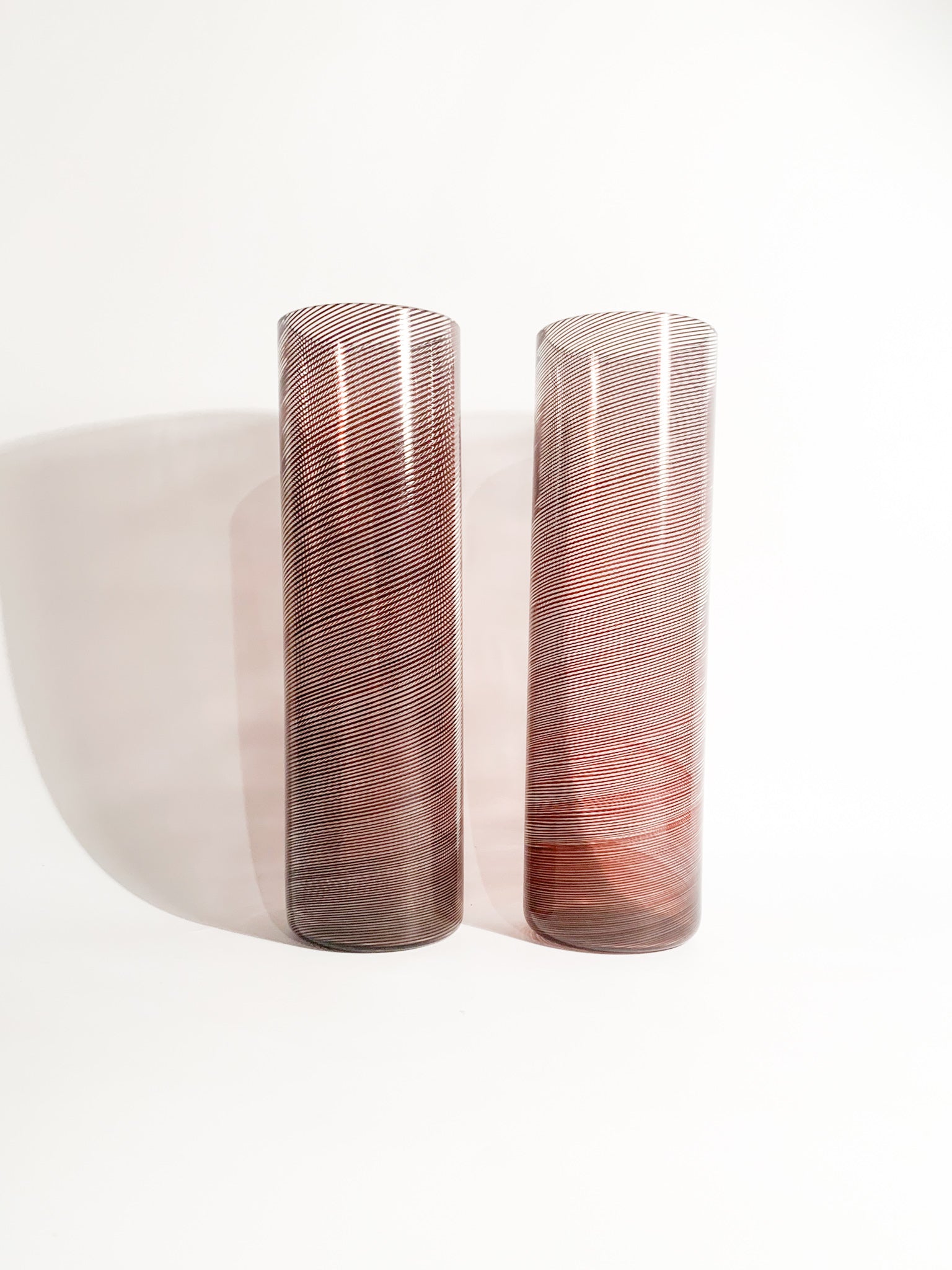 Pair of Filigree Murano Glass Vases by Tapio Wirkkala for Venini, 1970s