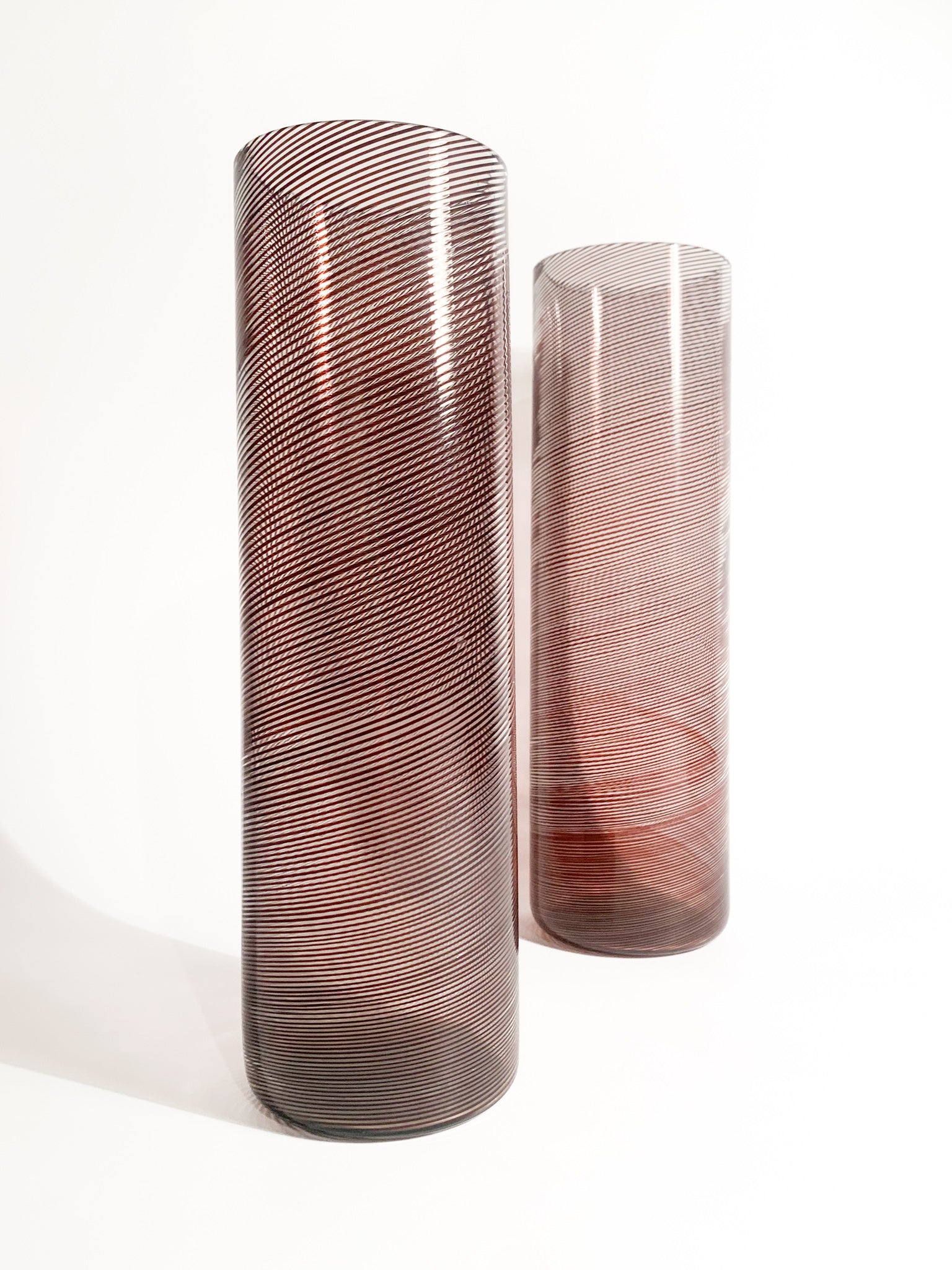 Pair of Filigree Murano Glass Vases by Tapio Wirkkala for Venini, 1970s