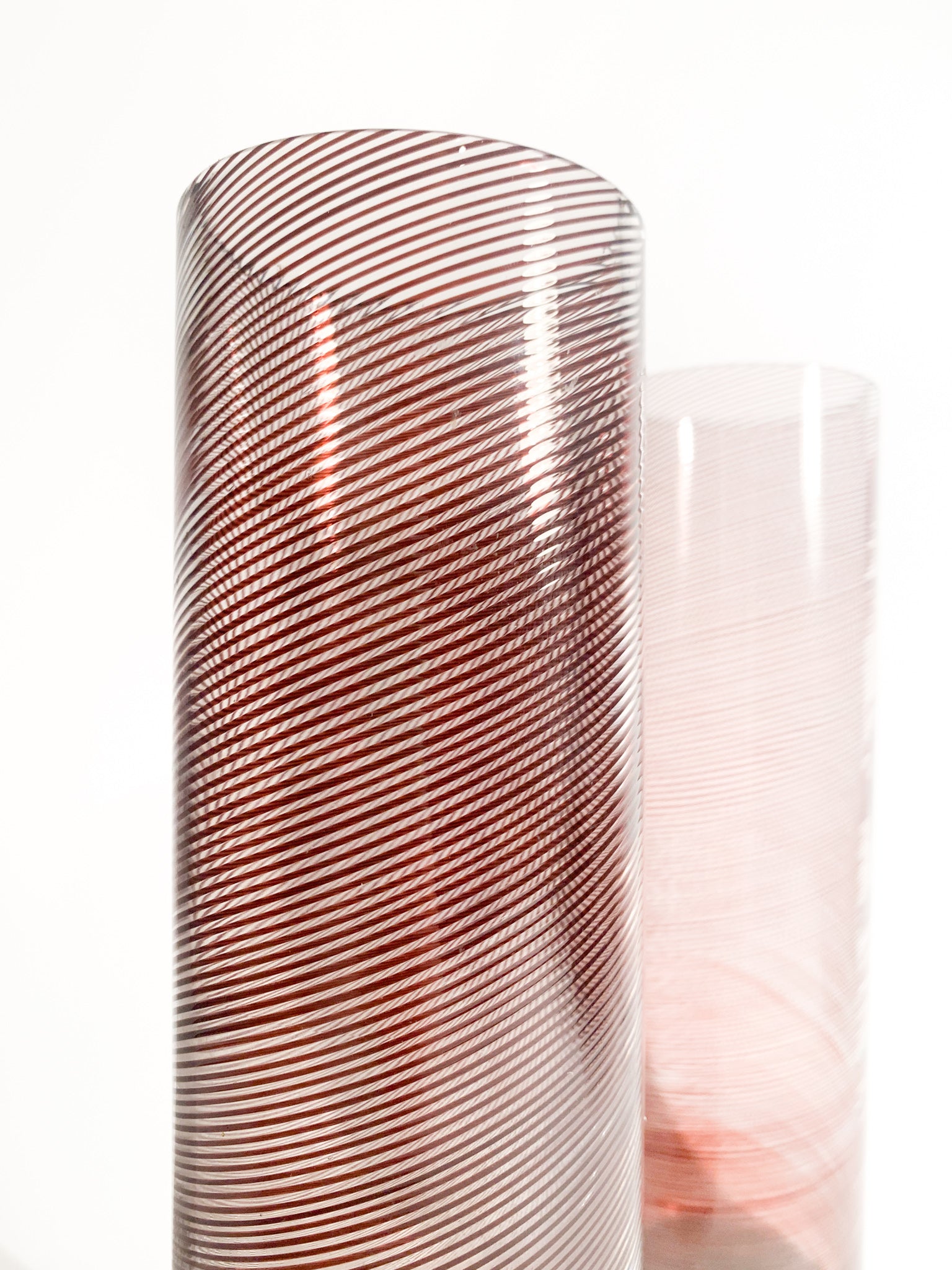 Pair of Filigree Murano Glass Vases by Tapio Wirkkala for Venini, 1970s