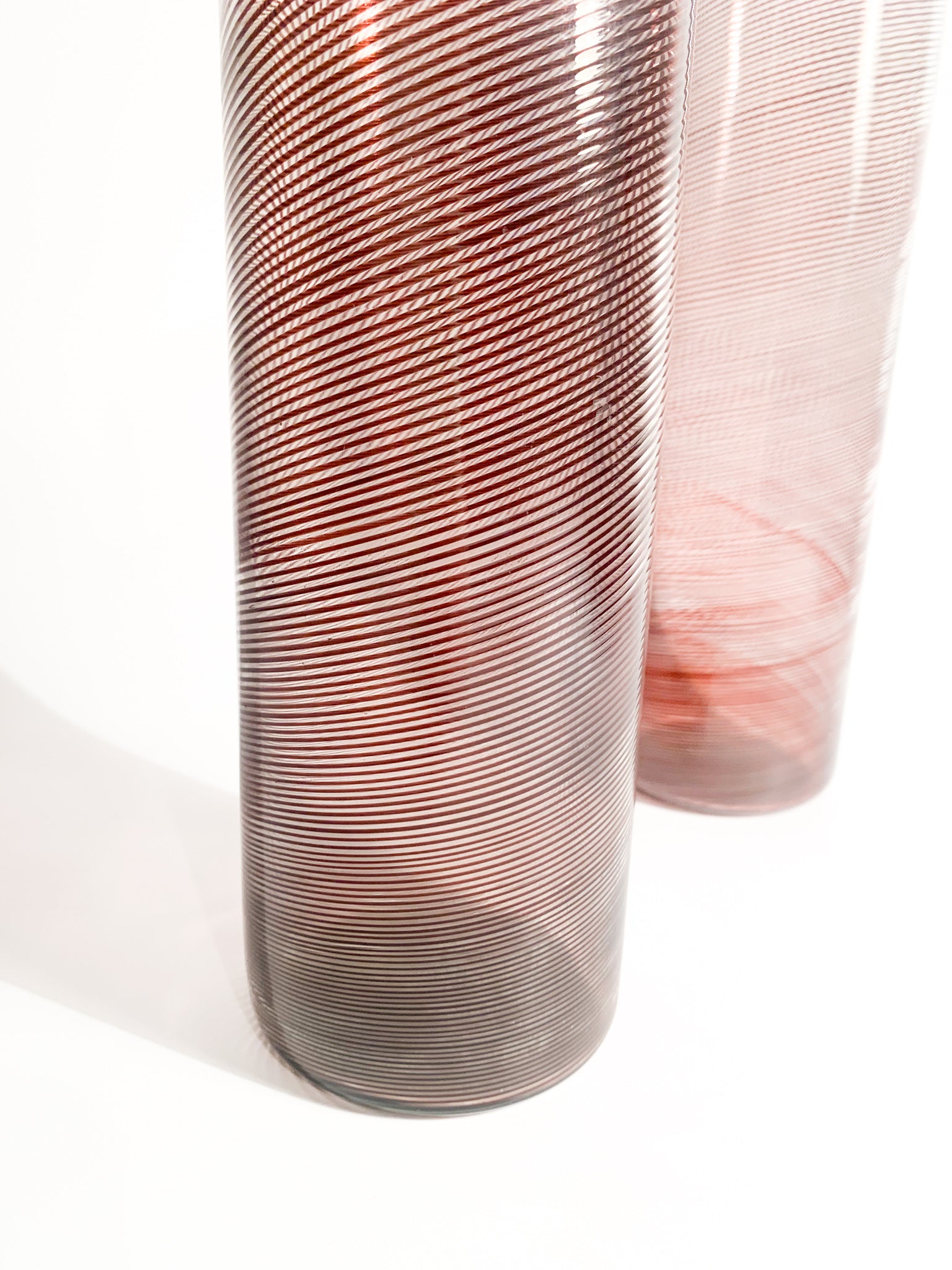 Pair of Filigree Murano Glass Vases by Tapio Wirkkala for Venini, 1970s