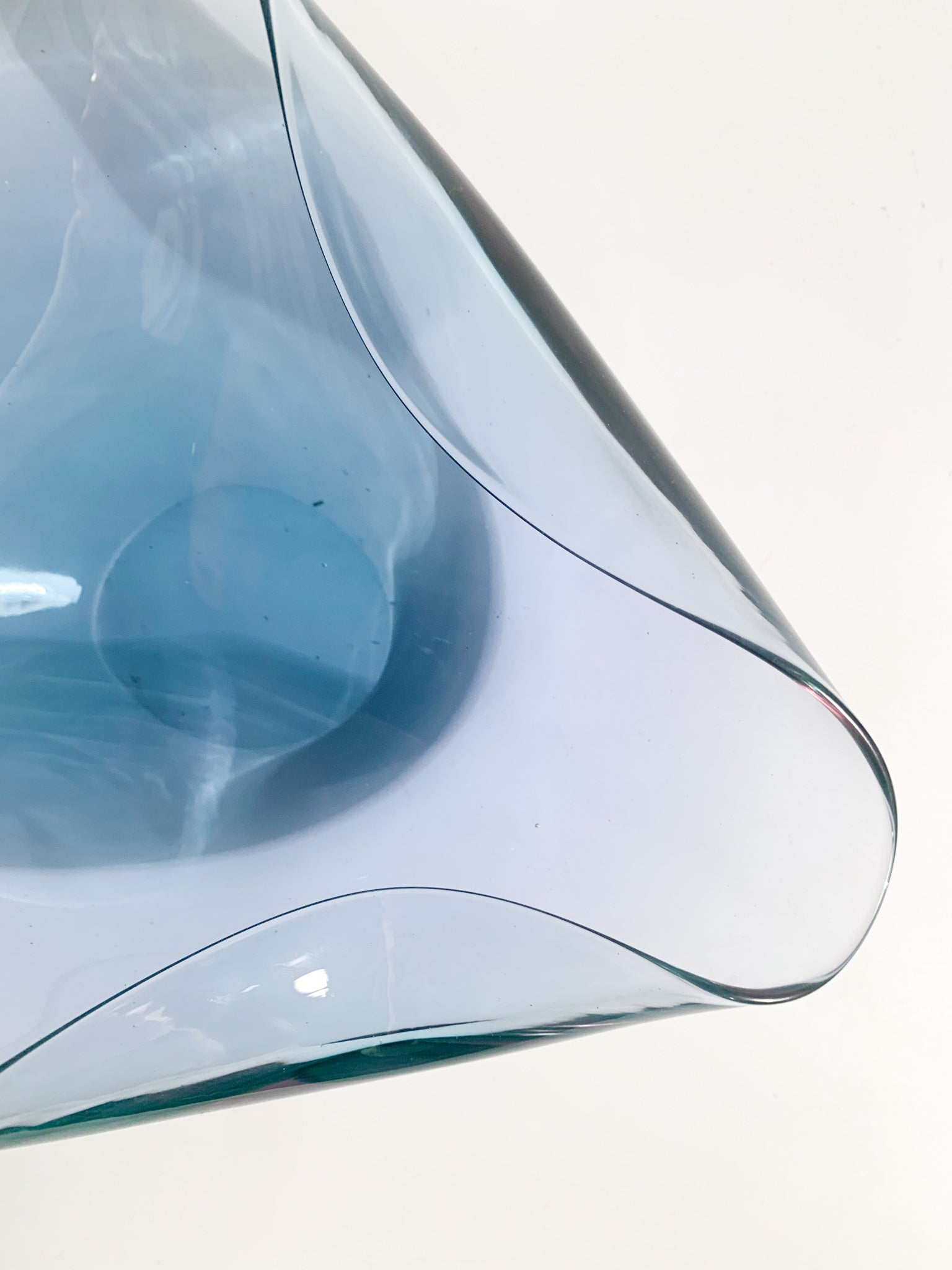 Hand-blown Blue Murano Glass Ashtray from the 1970s