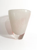 Sommerso White and Orange Murano Glass Vase from the 1980s