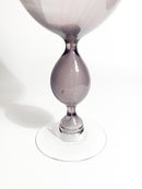 Calice in Vetro Soffiato Viola a Forma di Clessidra di Kosta Edenfalk Anni 90