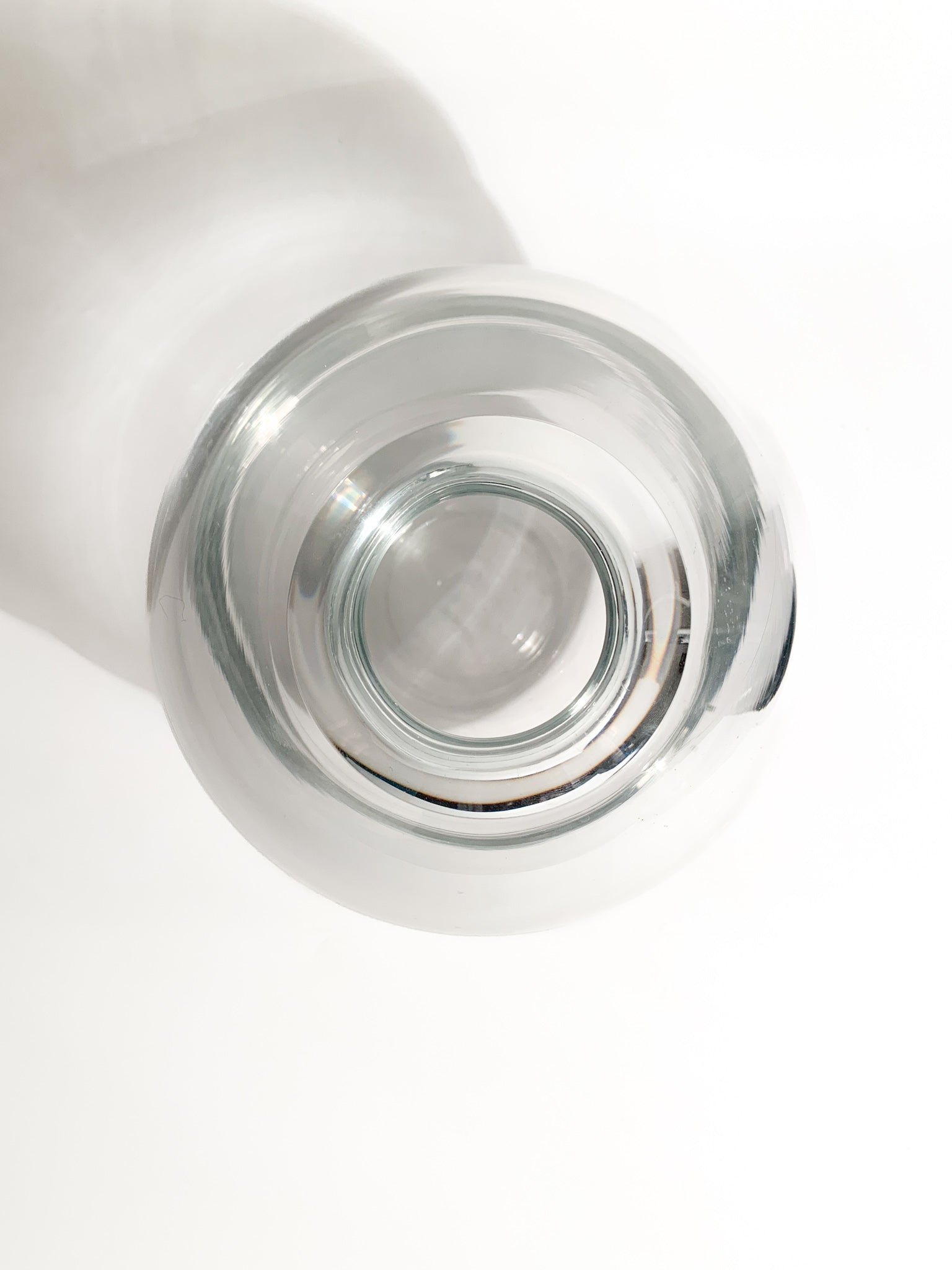 Transparent Swedish Glass Vase with a Spherical Shape from the 1980s