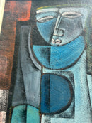 Dipinto Olio su Tela 'Ragazza con Specchietto' di Vittorio Maria di Carlo del 1972