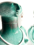 Pair of Bases for Male and Female Lamps Made of Ceramic from the 1960s