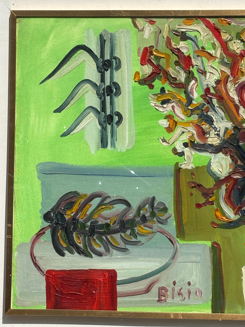 Dipinto Olio su Tela di Natura Morta di Pietro Bisio del 1972