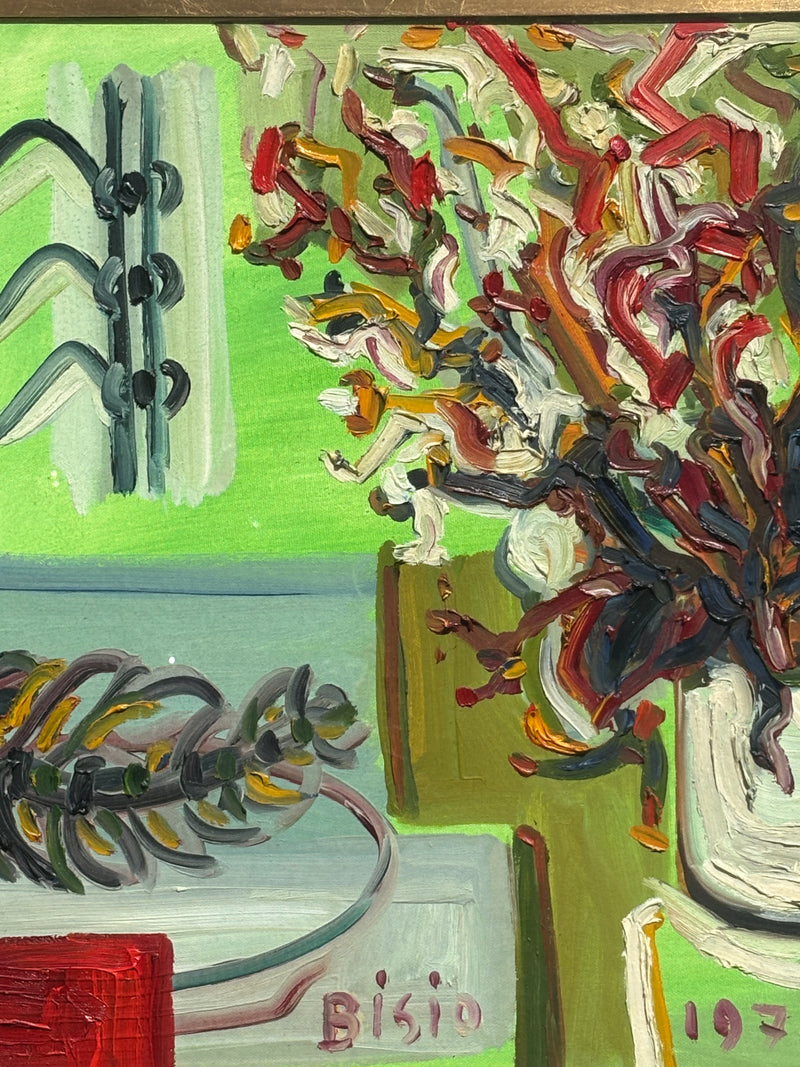 Dipinto Olio su Tela di Natura Morta di Pietro Bisio del 1972