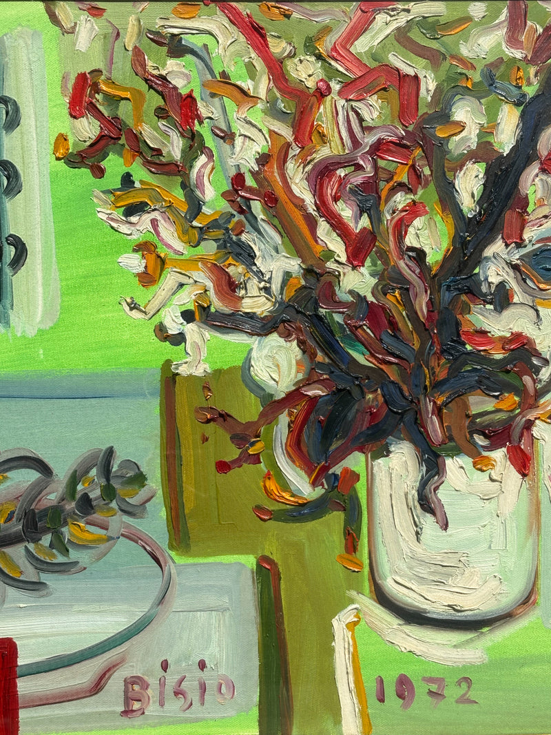 Dipinto Olio su Tela di Natura Morta di Pietro Bisio del 1972