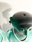 Pair of Bases for Male and Female Lamps Made of Ceramic from the 1960s