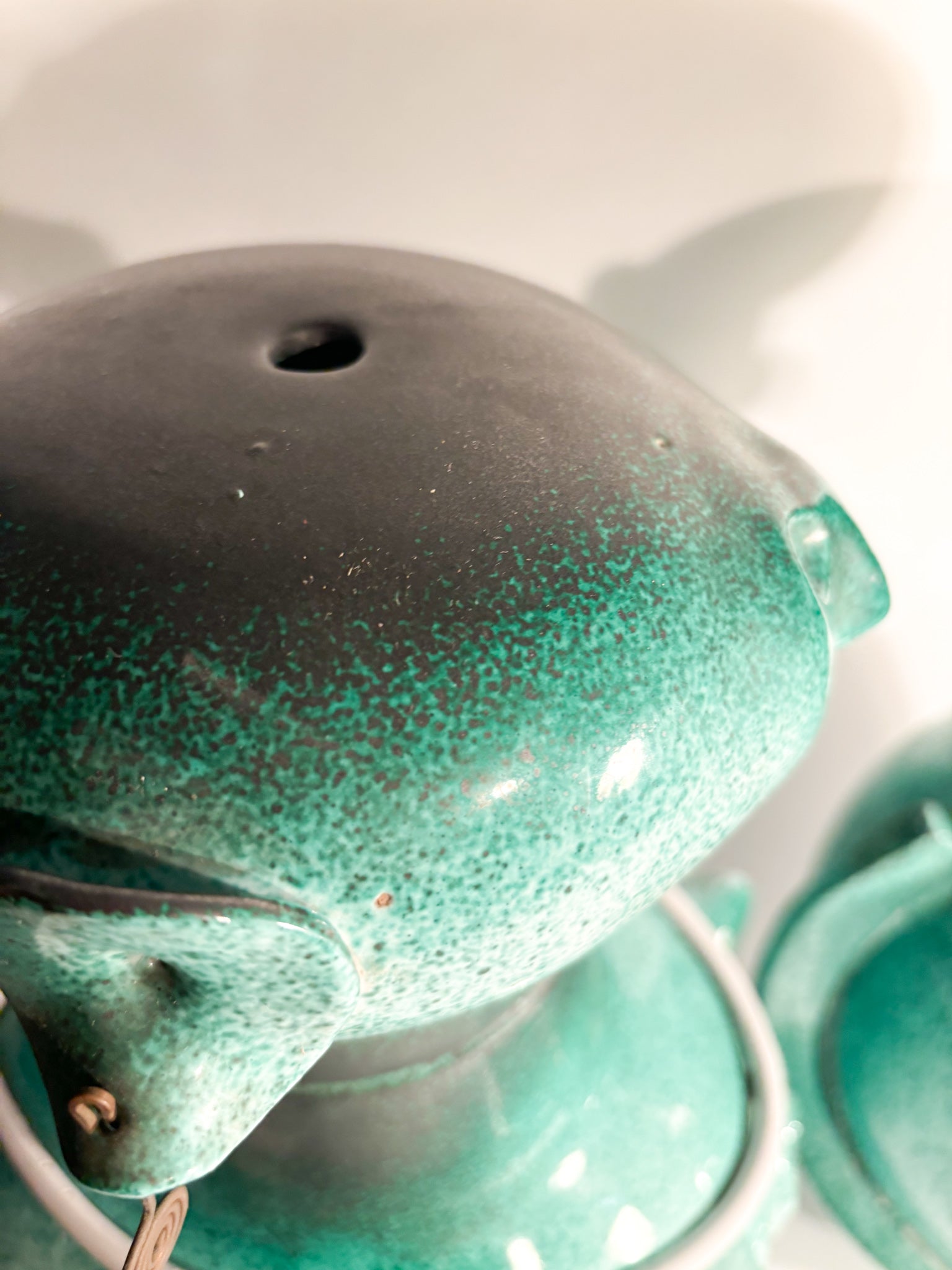 Pair of Bases for Male and Female Lamps Made of Ceramic from the 1960s