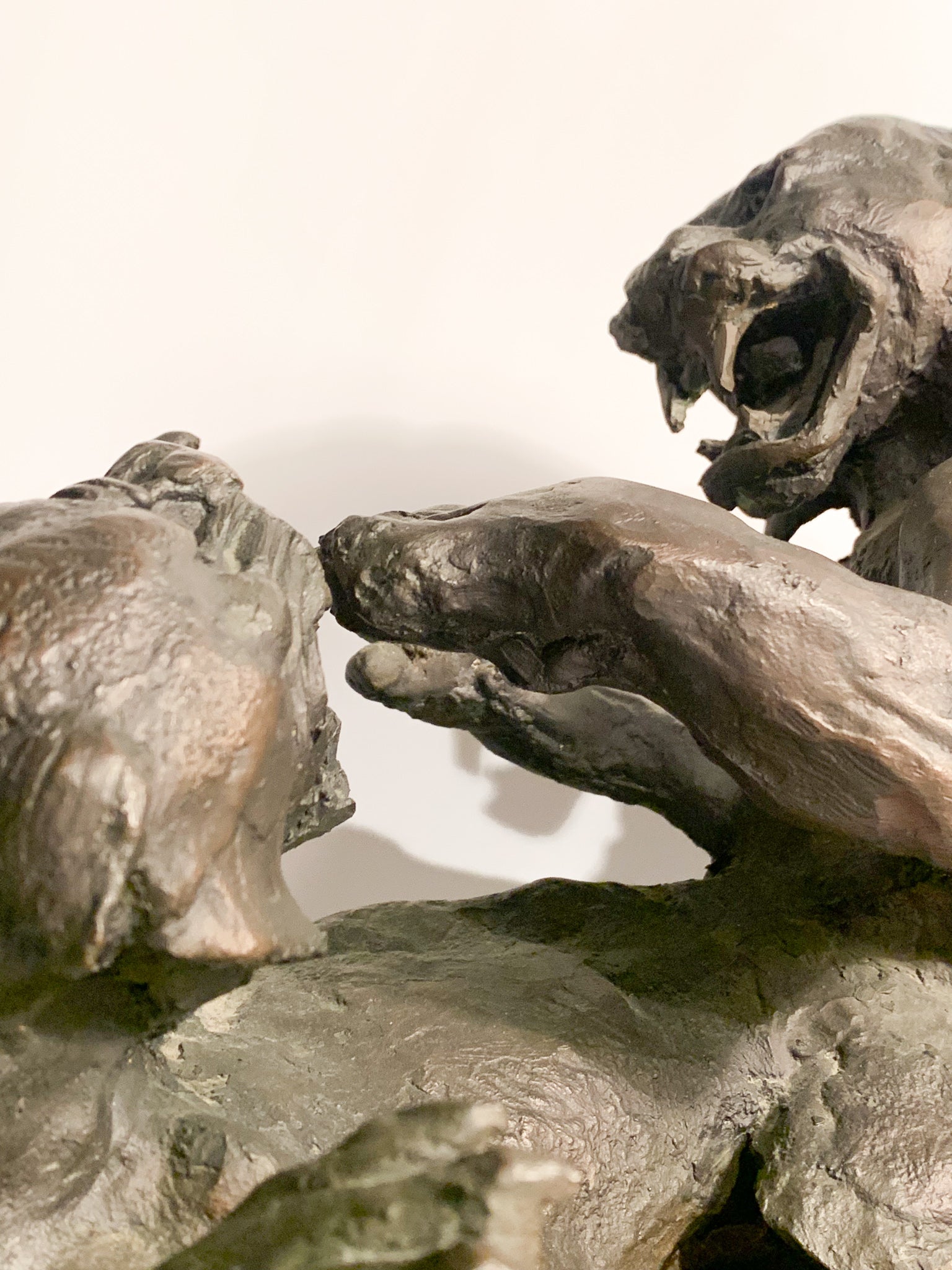 Bronze Sculpture of Fighting Animals by Antonio Ligabue, 1940s