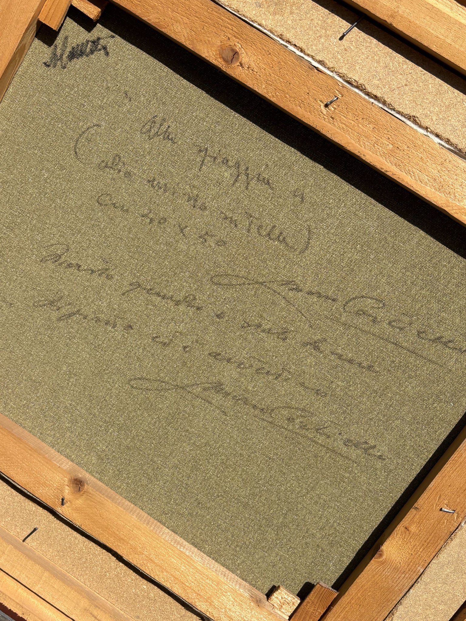 Oil Painting on Canvas 'At the Beach' by Mario Cortiello 60s