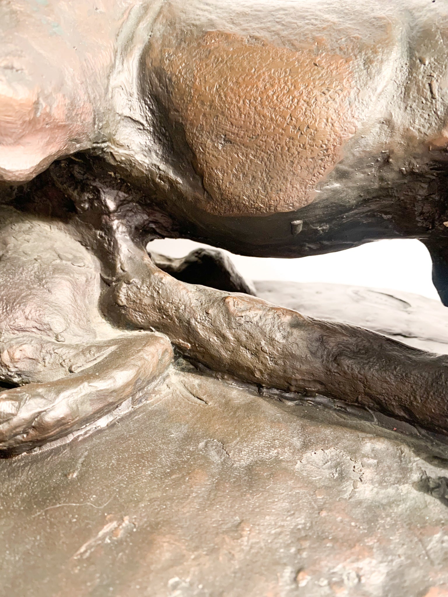 Bronze Sculpture of Fighting Animals by Antonio Ligabue, 1940s