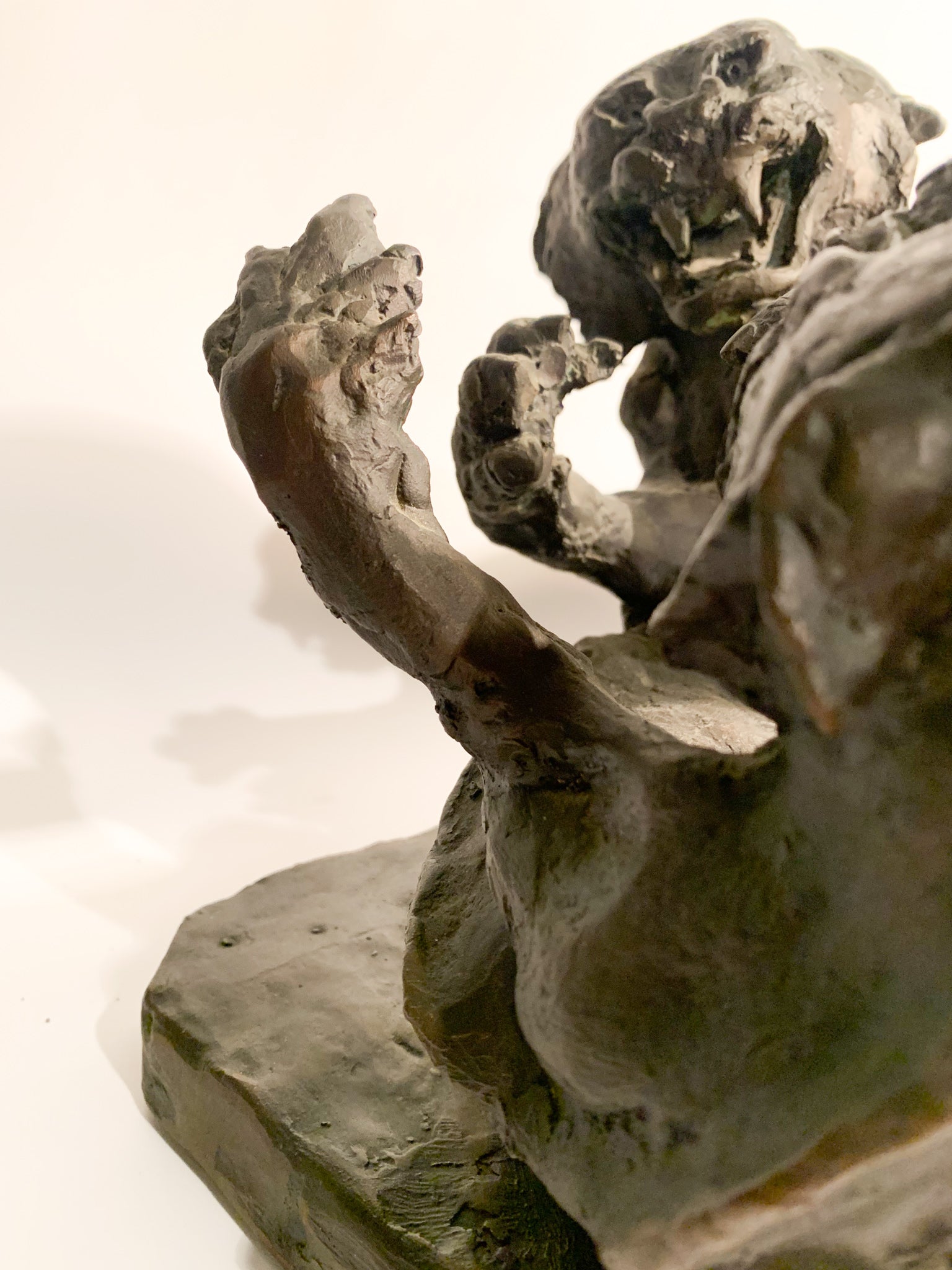 Bronze Sculpture of Fighting Animals by Antonio Ligabue, 1940s