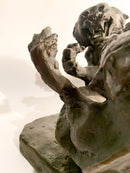 Scultura in Bronzo di Animali in Lotta di Antonio Ligabue Anni 40