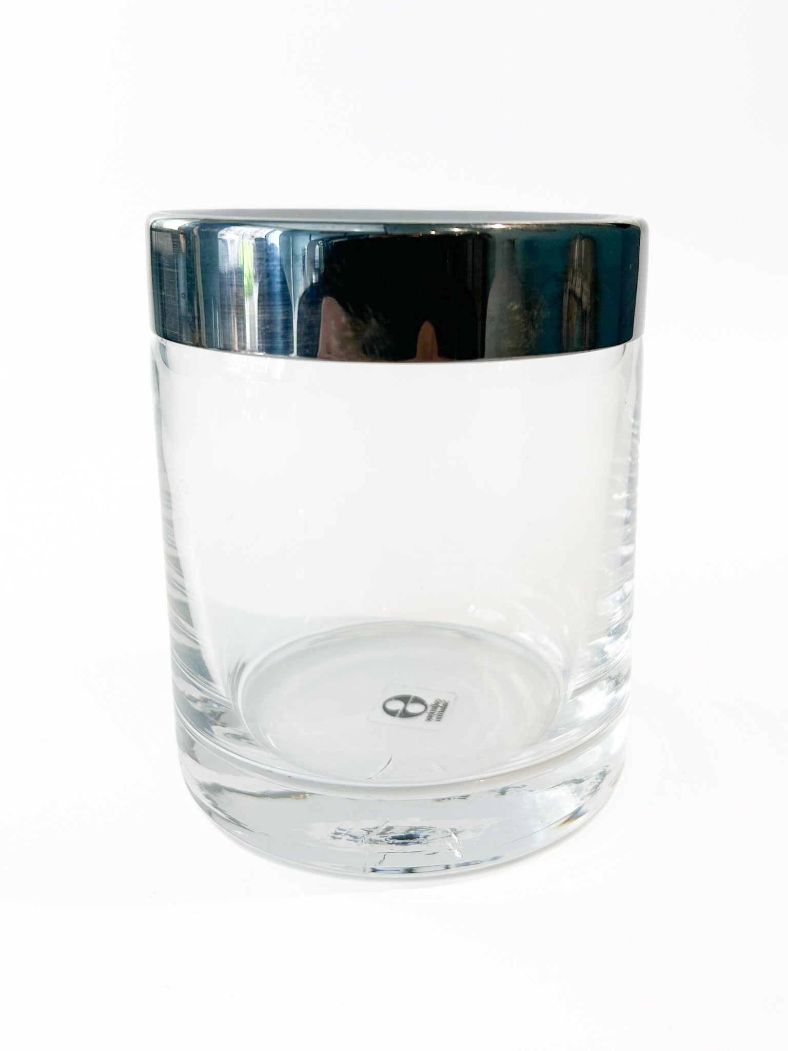 Potiche in Glass and Silver Metal by Lino Sabattini, 1970s