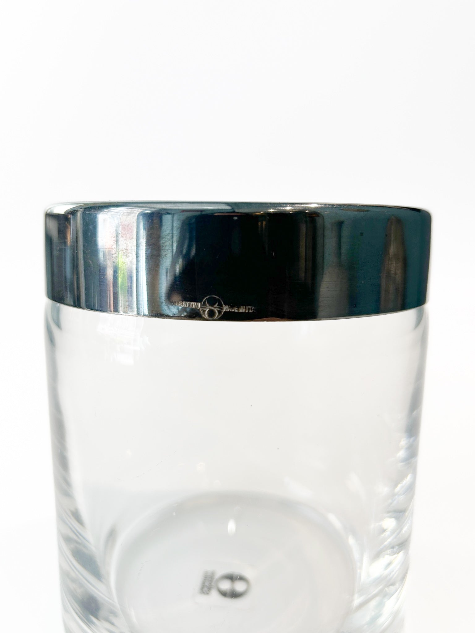 Potiche in Glass and Silver Metal by Lino Sabattini, 1970s