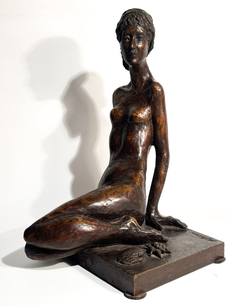 Scultura di Dama in Bronzo di Autore Italiano Anni 20