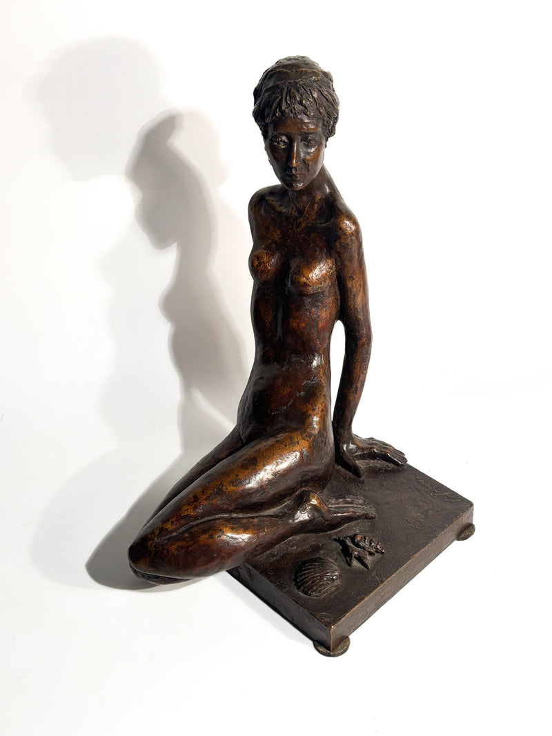 Scultura di Dama in Bronzo di Autore Italiano Anni 20