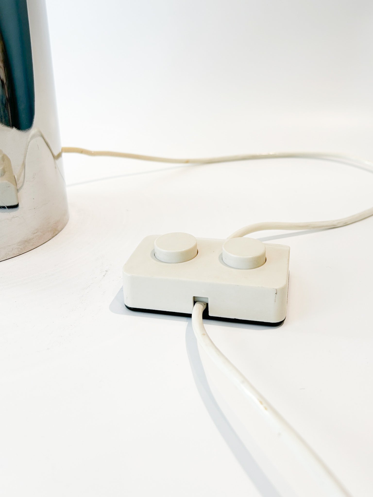 Table Lamp in Chromed Metal Produced by Reggiani from the 1970s