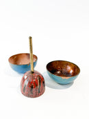 Bowls and Bell by Paolo De Poli in Enamelled Copper from the 1960s