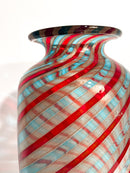 Vaso in Vetro di Murano con Avventurina a Canne di Formia Fornace Mian Anni 80