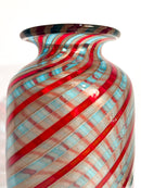 Vaso in Vetro di Murano con Avventurina a Canne di Formia Fornace Mian Anni 80