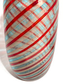 Vaso in Vetro di Murano con Avventurina a Canne di Formia Fornace Mian Anni 80