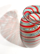 Vaso in Vetro di Murano con Avventurina a Canne di Formia Fornace Mian Anni 80