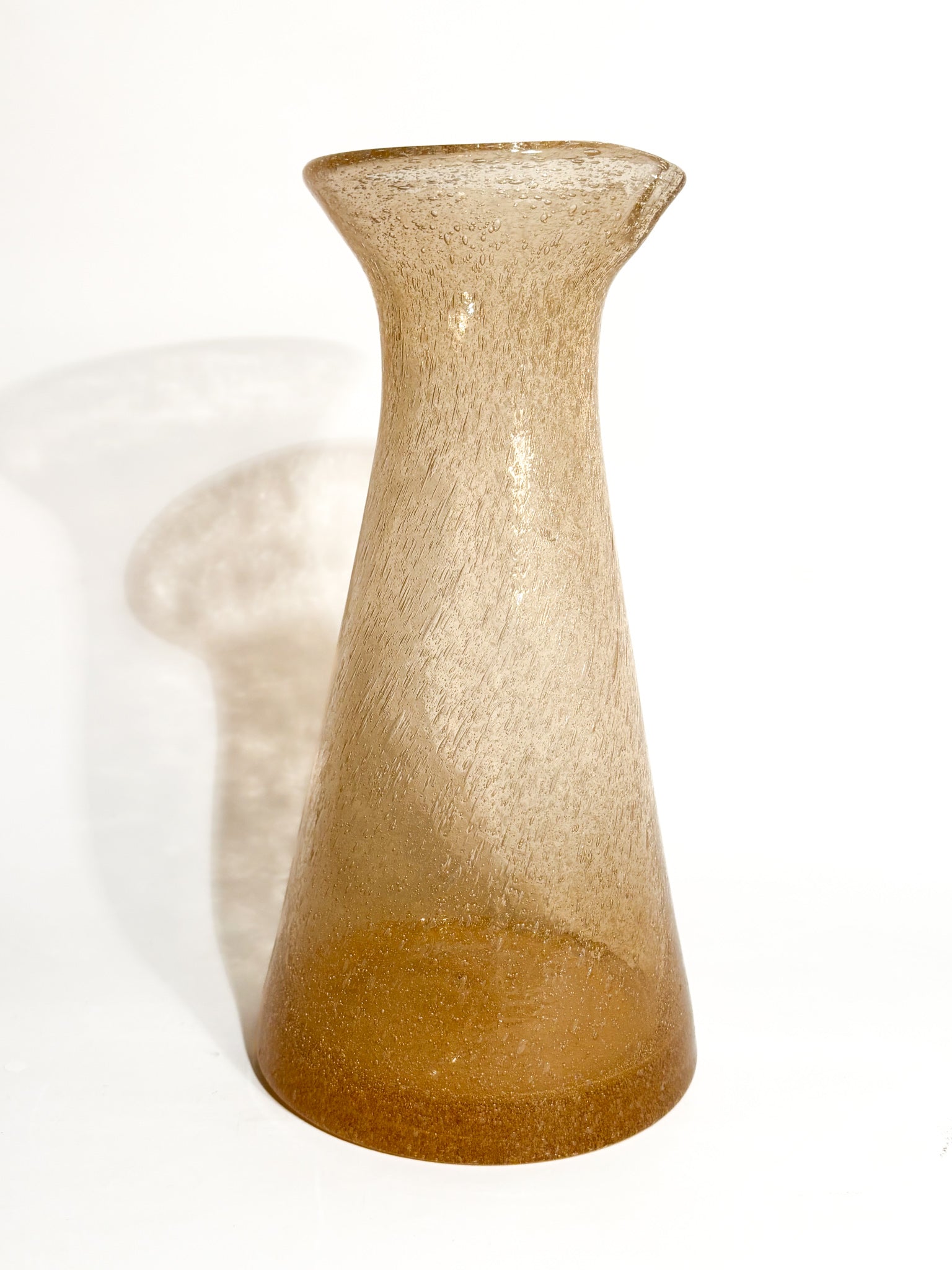 Vaso Caraffa in Vetro di Murano Pulegoso di Archimede Seguso Anni 50