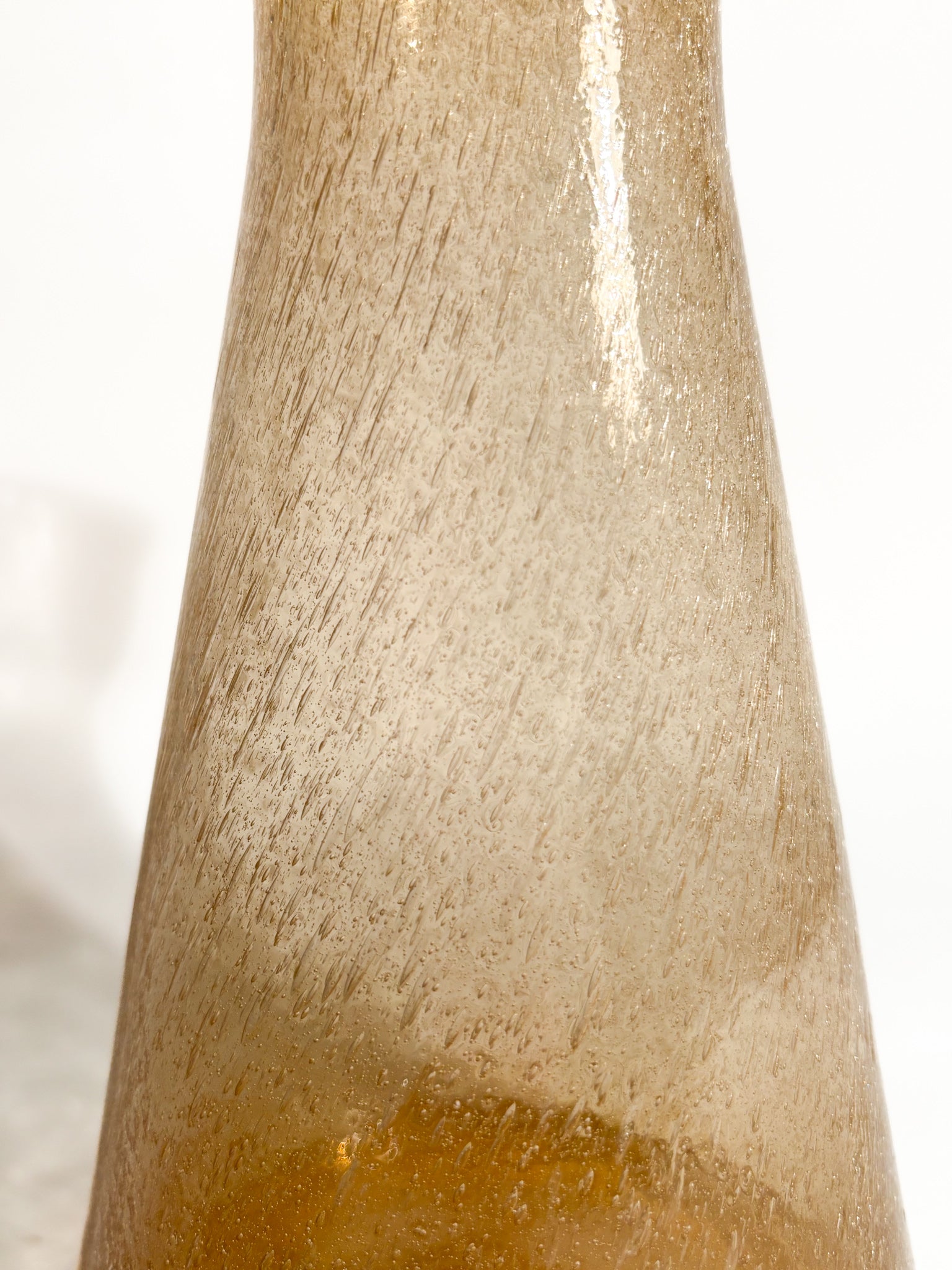 Vaso Caraffa in Vetro di Murano Pulegoso di Archimede Seguso Anni 50