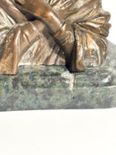 Scultura di Madonna in Bronzo con Base in Marmo Anni 50