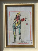 Dipinto Tecnica Mista su Carta Intelata di Franco Rognoni Anni 70