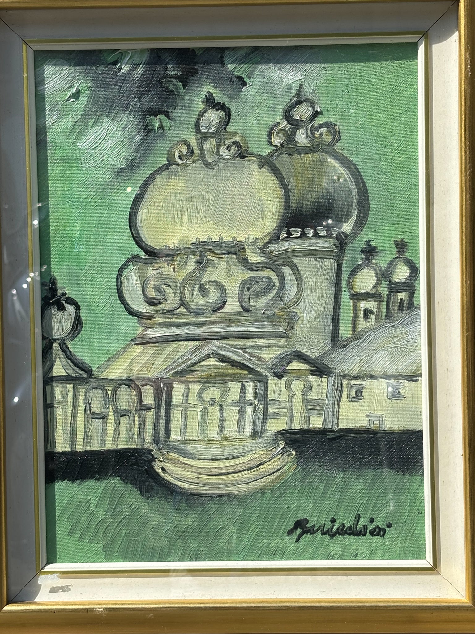 Oil Painting on Canvas of Venice by Remo Brindisi 70s