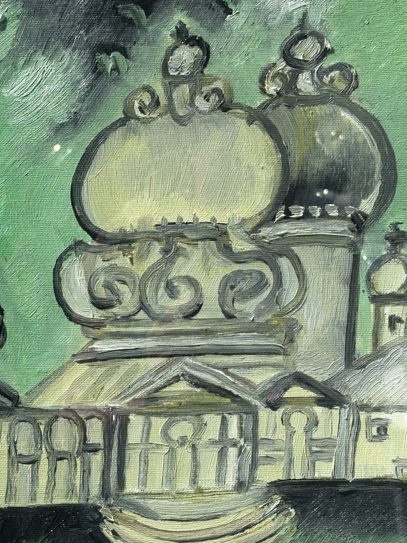 Dipinto Olio su Tela di Venezia di Remo Brindisi Anni 70