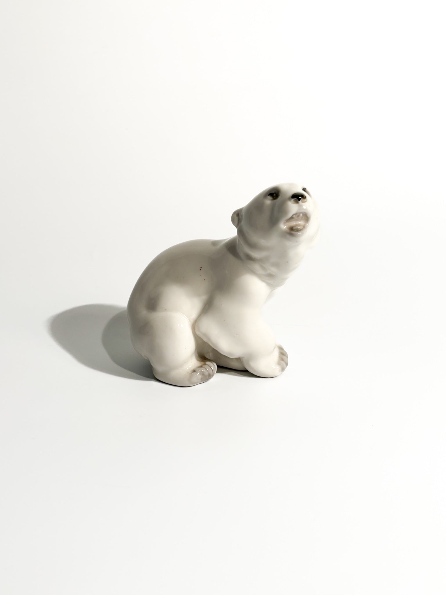 Russian Ceramic Polar Bear Figurine from the 1950s