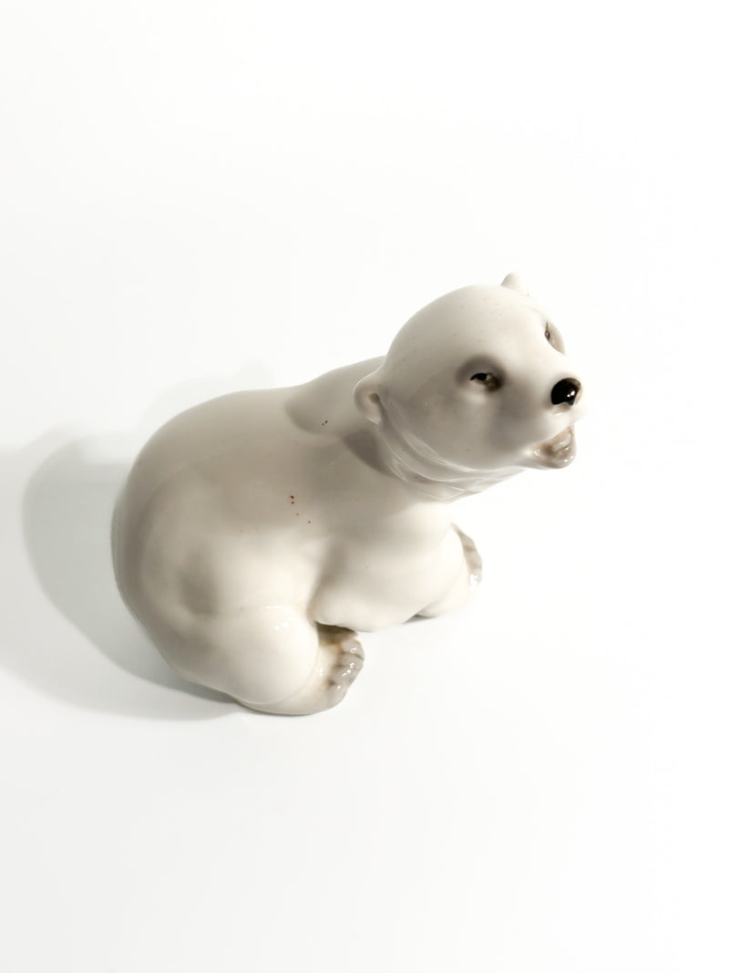 Statuina in Ceramica Russa di Orso Polare Anni 50