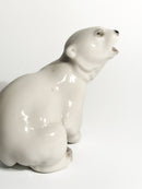 Russian Ceramic Polar Bear Figurine from the 1950s