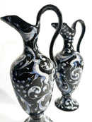 Pair of Hand-painted Ceramic Jugs by Alfredo Cartoceti Pesaro, 1920s