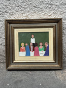 Oil Painting on Canvas 'Osteria' by Walter Pozzi 70s