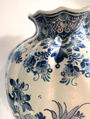 Vaso in Ceramica Bianca e Blu di Delft Anni 20