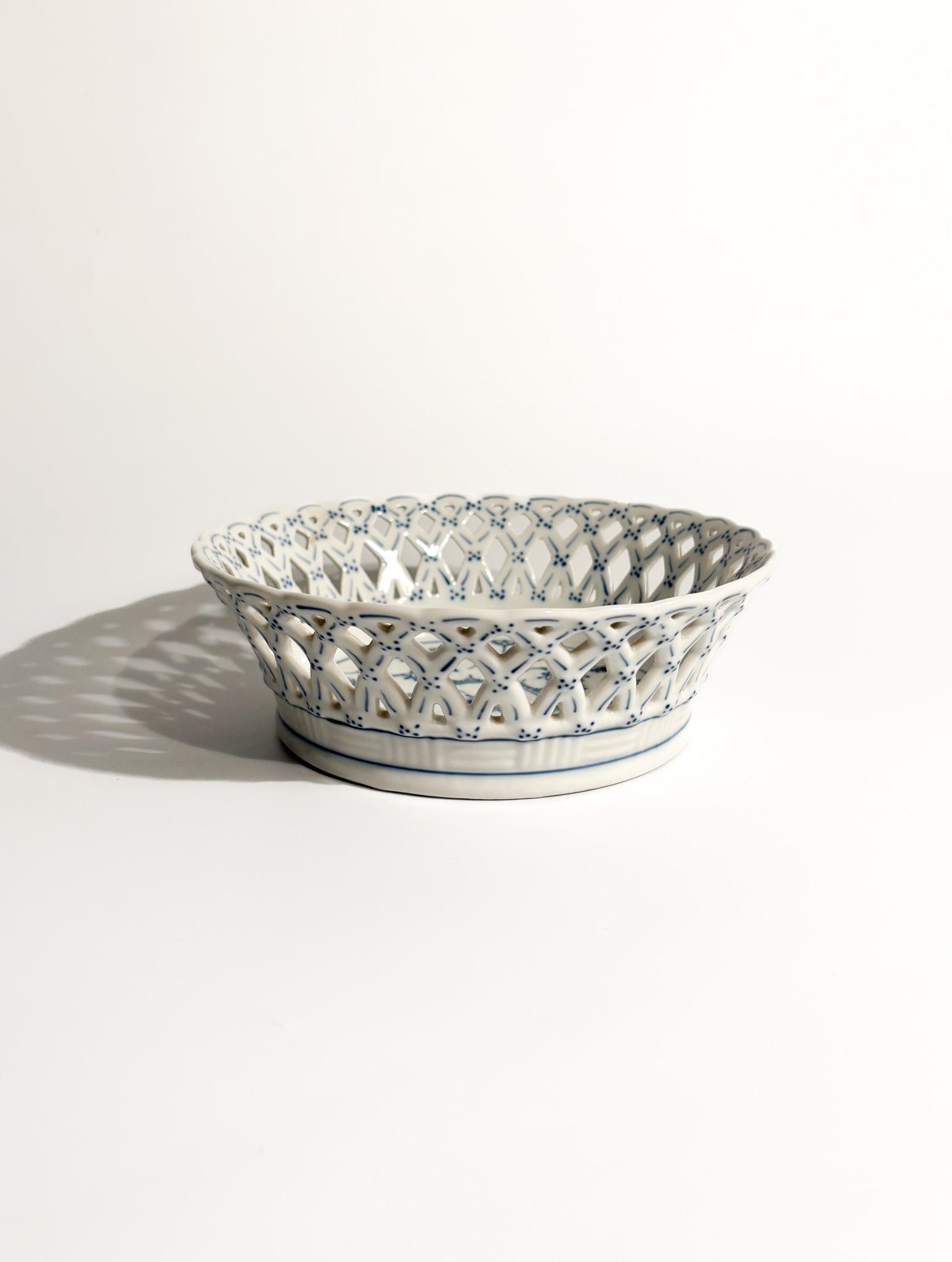 Royal Copenhagen White and Blue Porcelain Centerpiece from the 1950s