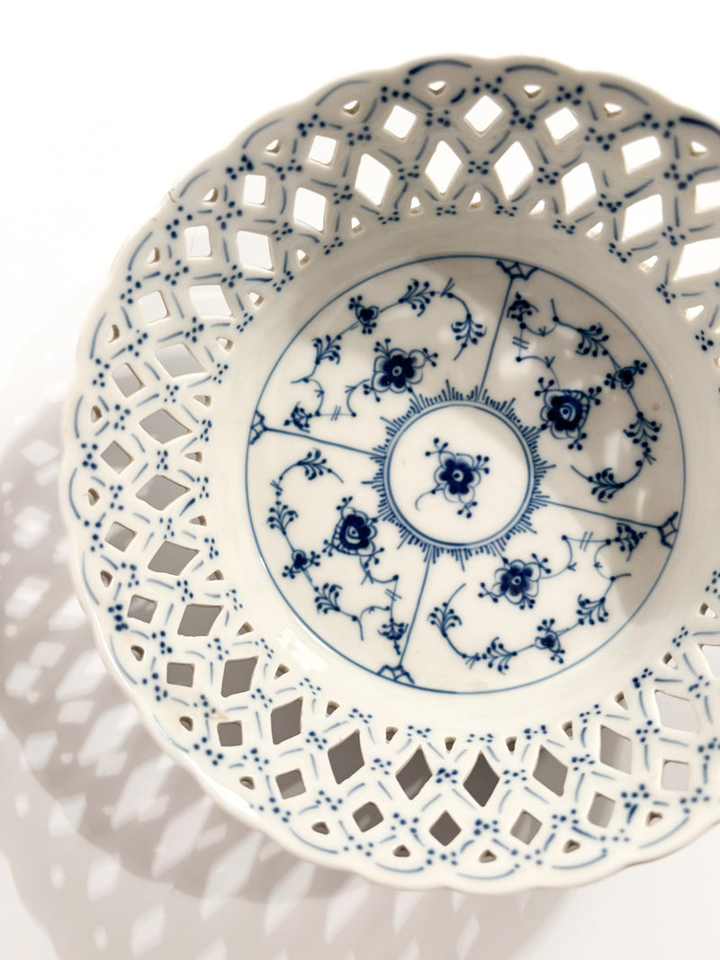 Royal Copenhagen White and Blue Porcelain Centerpiece from the 1950s